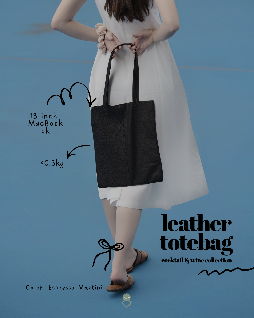 Leather Totebag (cocktail & wine collection)