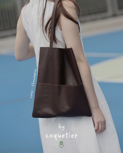 Leather Totebag (cocktail & wine collection)